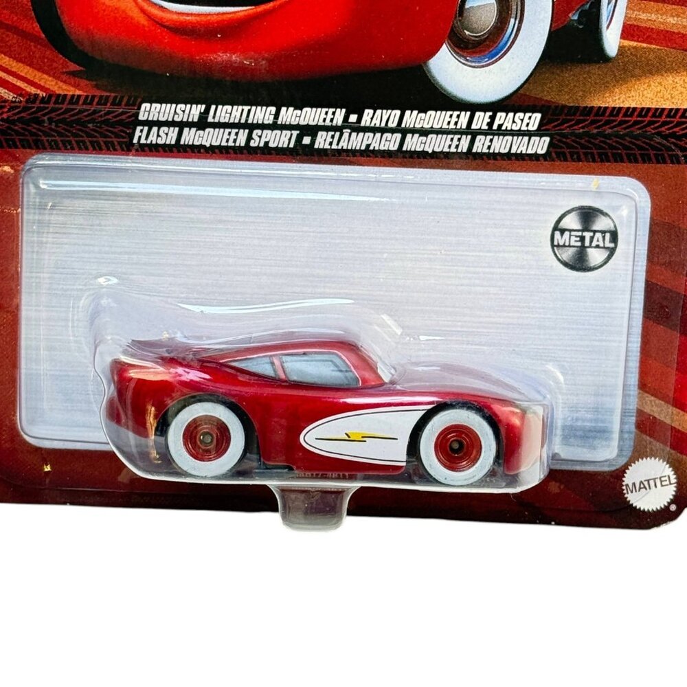 Disney Pixar Cars Crusin Lightning McQueen Mattel Metal Diecast Crusing New - Picture 3 of 4